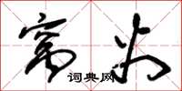 朱锡荣窝火草书怎么写