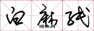 朱锡荣白麻纸草书怎么写