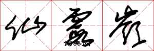 朱锡荣仙霞岭草书怎么写