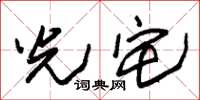 朱锡荣光宅草书怎么写