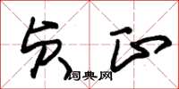 朱锡荣贞正草书怎么写