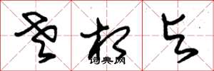 朱锡荣老相与草书怎么写