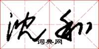 朱锡荣沈和草书怎么写