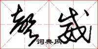 朱锡荣声威草书怎么写