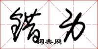 朱锡荣错身草书怎么写