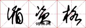 朱锡荣循资格草书怎么写