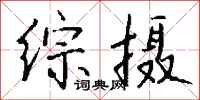 钱沛云综摄行书怎么写