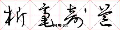 曾庆福析毫剖芒草书怎么写