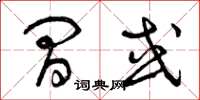 曾庆福间或草书怎么写