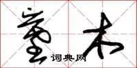 朱锡荣墓木草书怎么写