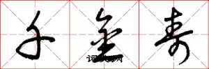 曾庆福千金寿草书怎么写