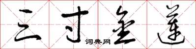 曾庆福三寸金莲草书怎么写