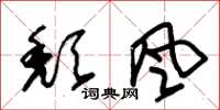 朱锡荣颓风草书怎么写