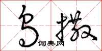 曾庆福乌撒草书怎么写