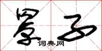 朱锡荣罩子草书怎么写