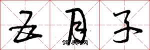 曾庆福五月子草书怎么写