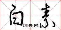 曾庆福白素草书怎么写