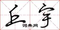 曾庆福丘宇草书怎么写