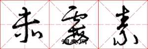 曾庆福赤霉素草书怎么写