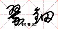 朱锡荣翠钿草书怎么写