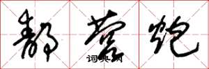 朱锡荣静营炮草书怎么写