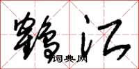 朱锡荣鹤江草书怎么写