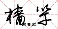 朱锡荣樯竿草书怎么写