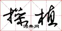 朱锡荣操植草书怎么写