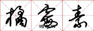 朱锡荣橘霉素草书怎么写