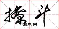 朱锡荣撩斗草书怎么写