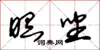 朱锡荣瞑坐草书怎么写