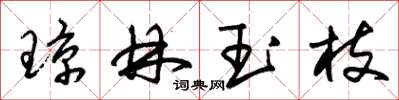 朱锡荣琼林玉枝草书怎么写