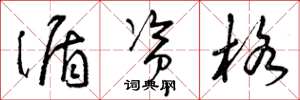 曾庆福循资格草书怎么写