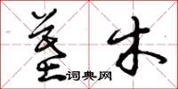 曾庆福墓木草书怎么写