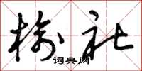曾庆福榆社草书怎么写