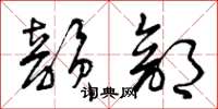 曾庆福韵部草书怎么写