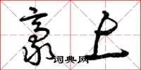 曾庆福豪上草书怎么写