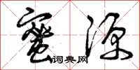 曾庆福蜜源草书怎么写