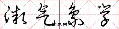 曾庆福微气象学草书怎么写