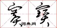 曾庆福赛寶草书怎么写