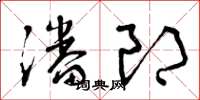 曾庆福潘郎草书怎么写
