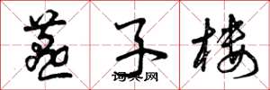曾庆福燕子楼草书怎么写