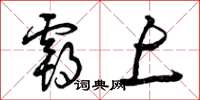 曾庆福霸上草书怎么写
