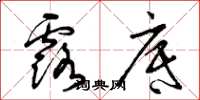 曾庆福露底草书怎么写