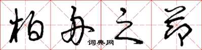曾庆福柏舟之节草书怎么写
