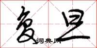 曾庆福复旦草书怎么写
