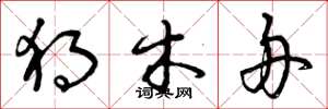 曾庆福独木舟草书怎么写