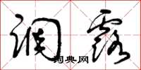 曾庆福调露草书怎么写