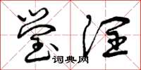 曾庆福莹润草书怎么写