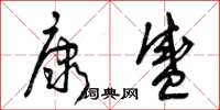 曾庆福康盛草书怎么写